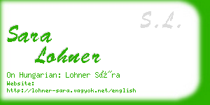 sara lohner business card